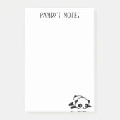 Poitrine de Panda Lazy Post-it® Notes 4 x 6 (Devant)