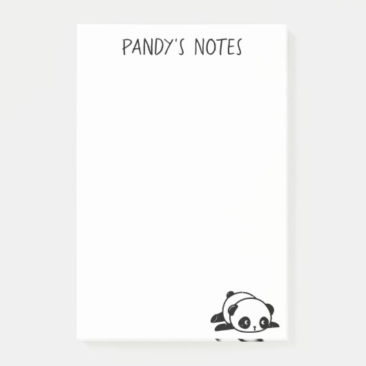 Poitrine de Panda Lazy Post-it® Notes 4 x 6 (Devant)