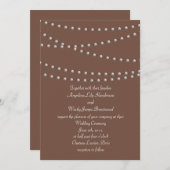 Poitrine de perles sur Faire-part de mariage Brown (Devant / Derrière)