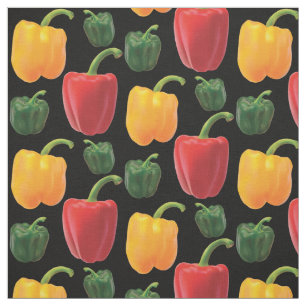 Poivrons de jardin doux Tissu de couture noir
