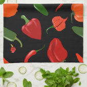 Poivrons épicés Serviette de cuisine (Plié)