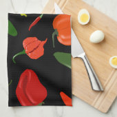 Poivrons épicés Serviette de cuisine (Quart Plié)