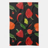 Poivrons épicés Serviette de cuisine (Vertical)