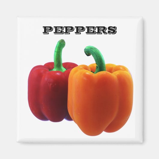 Poivrons - (Frigo Magnet Carré) (Devant)
