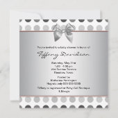 Poka Dot Baby Girl Douche Invitations (Dos)