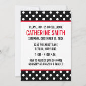 Poka Dot Baby Shower Invitations {Red} (Dos)