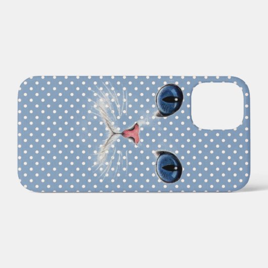 poka - dots met een kat Case-Mate iPhone case (Achterkant (horizontaal))