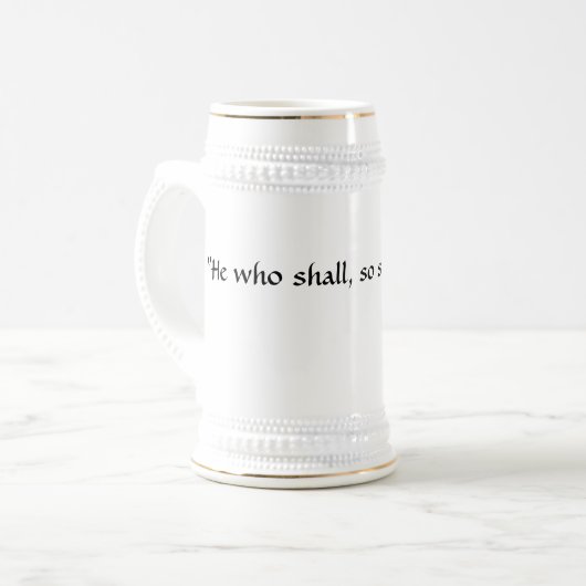 Poke en Snot "Wie zal dat doen, wie ook." Bierpul (Voorkant links)