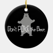 Poke het BEER niet Keramisch Ornament (Achterkant)