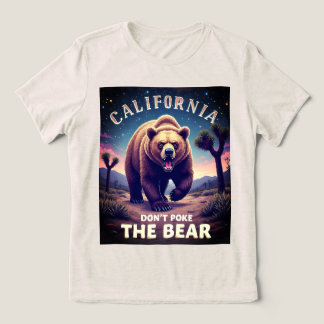 Poke niet het Beer California Flag Graphic T-shirt