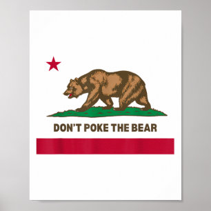 Poke niet het Beer California Republic Design _1 Poster