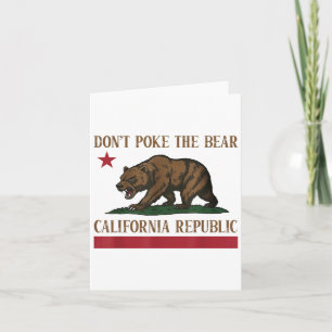 Poke niet het Beer California Republic Shirt voor Kaart