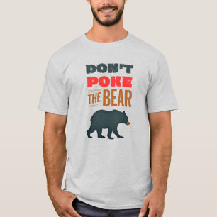 Poke niet het Beer minimalistische typografie ontw T-shirt