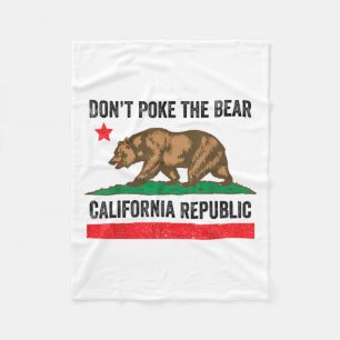 Poke niet het Beer van Californië Fleece Deken