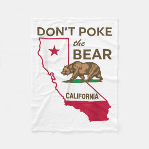 Poke niet het Beer van Californië Fleece Deken