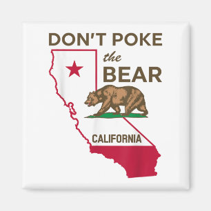 Poke niet het Beer van Californië Magneet