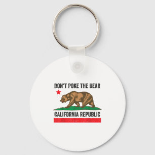 Poke niet het Beer van Californië Sleutelhanger