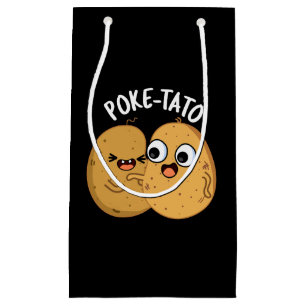 Poke-tato Funny Potato Pun Dark BG Klein Cadeauzakje