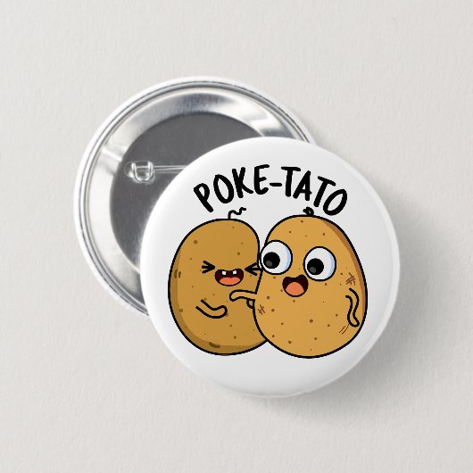 Poke-tato Funny Potato Pun Ronde Button 5,7 Cm (Voorkant /achterkant)