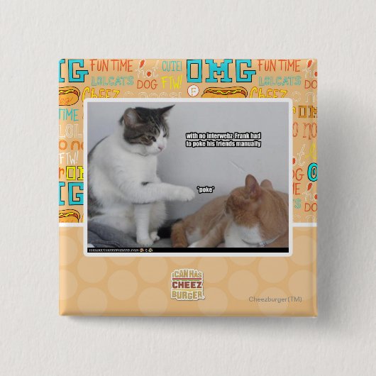 Poke. Vierkante Button 5,1 Cm (Voorkant)