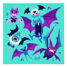 Pokebats art print