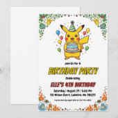 Pokémon Birthday Invitations (Devant / Derrière)