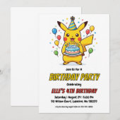 Pokémon Birthday Invitations (Devant / Derrière)