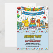 Pokémon Birthday Invitations Kaart (Voorkant / Achterkant)