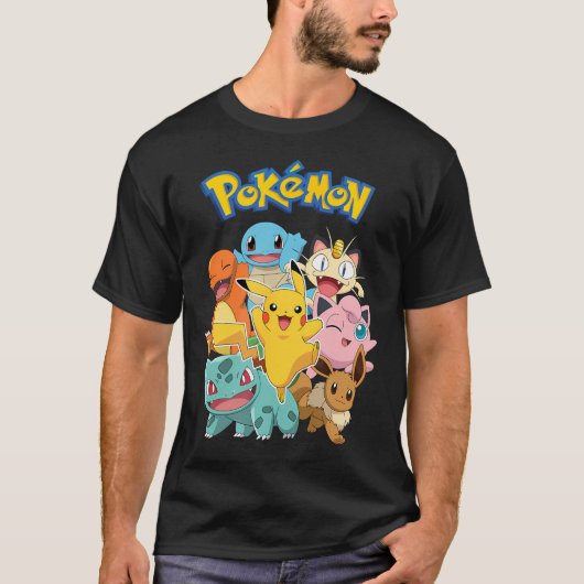 Pokémon - Karaktergroep T-shirt (Voorkant)