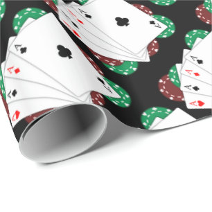 Poker Ace-speelkaarten Cadeaupapier