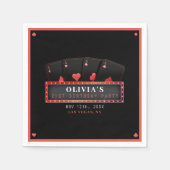 Poker Aces Rood & Zwart 21e Verjaardagsfeestje Servet (Voorkant)