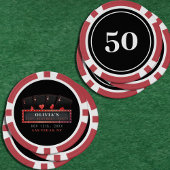 Poker Aces Rood & Zwart 21ste Verjaardagsfeest Poker Chips