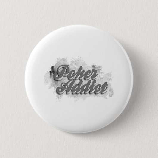 Poker addict ronde button 5,7 cm (Voorkant)