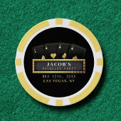 Poker Azen Goud & Zwarte Bachelorfeest Chips
