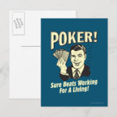 Poker: Beats Working for a Living Briefkaart (Voorkant / Achterkant)