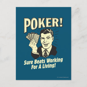 Poker: Beats Working for a Living Briefkaart