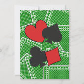Poker Birthday Party Invitation Kaart (Achterkant)