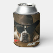 Poker Black Jack Western Pitbull Cute Blikjeskoeler (Blikje Achterkant)