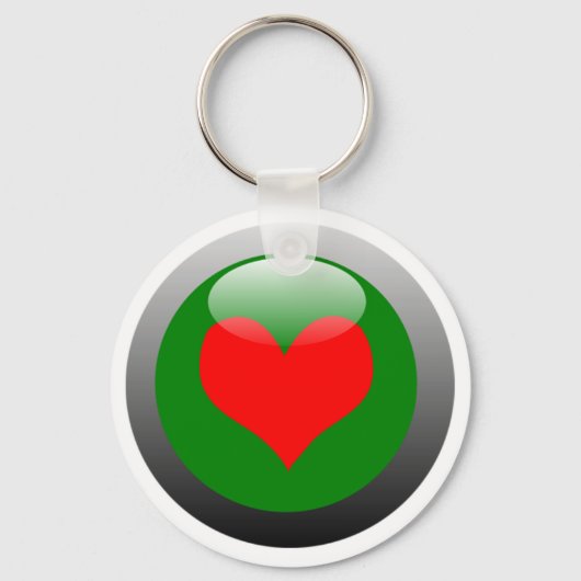 Poker Button - Heart Sleutelhanger (Voorkant)