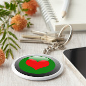Poker Button - Heart Sleutelhanger (Zijkant)