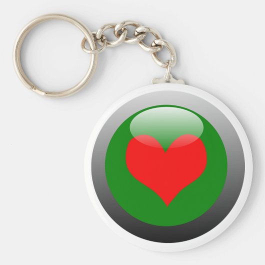 Poker Button - Heart Sleutelhanger (Voorkant)