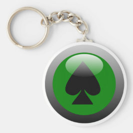Poker Button - Spade Sleutelhanger