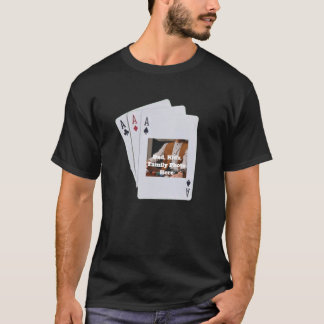 Poker cadeau voor vader, 3 azen op maat gemaakte f t-shirt
