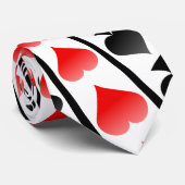 Poker Card Suits Spiral: Necktie / Tie Stropdas (Opgerold)