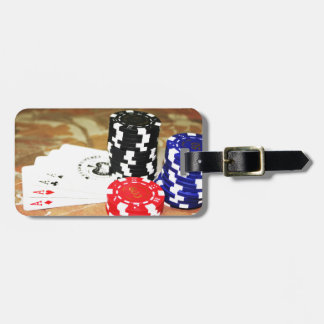 Poker Cards Aces Chips Gambling Casino Win Game Bagagelabel