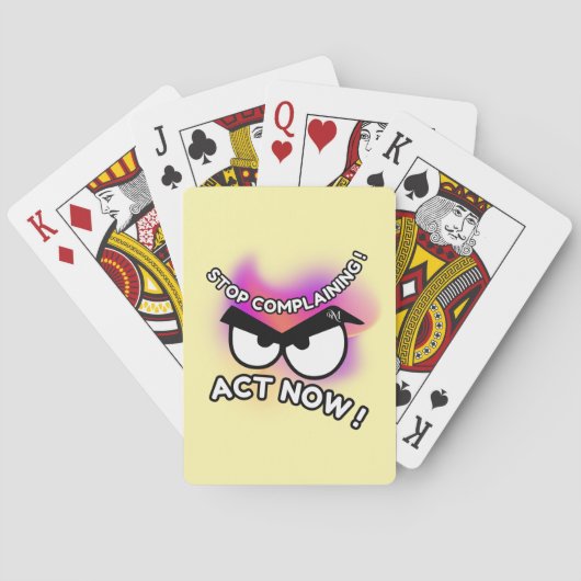 Poker Cards: Act Now (Geel) Pokerkaarten (Achterkant)