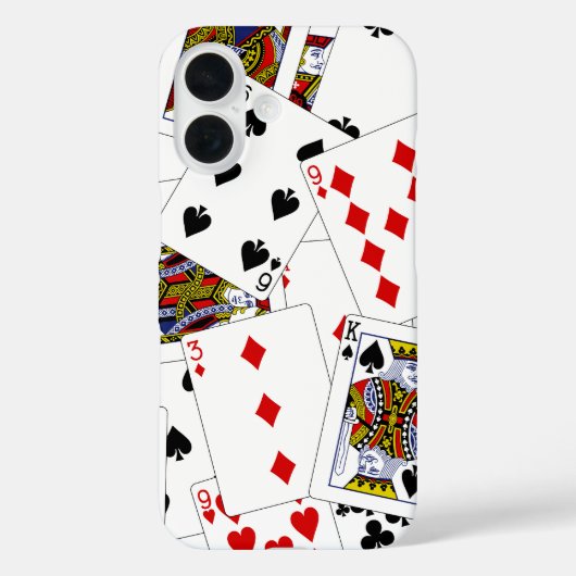 Poker Cards iPhone 16 Hoesje (Achterkant)