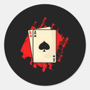 Poker Cards Pocket Poker Speler Ronde Sticker