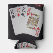 Poker Cards Quad Kings Blikjeskoeler (Voorkant)