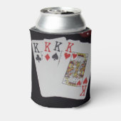 Poker Cards Quad Kings Blikjeskoeler (Blikje Achterkant)